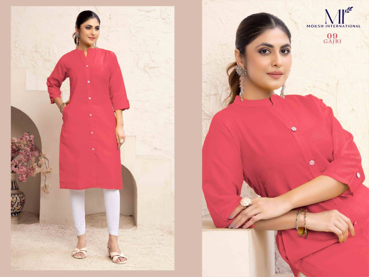 Neer vol-2 BY Moksh International  05 to 09 series Stylish Fancy kurtis At Wholesale Price